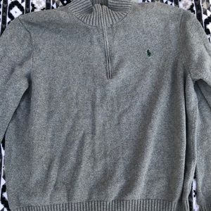 Men’s Heather Grey 1/4 Zip Sweater